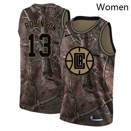 Womens Nike Los Angeles Clippers 13 Jerome Robinson Swingman Camo Realtree Collection NBA Jersey